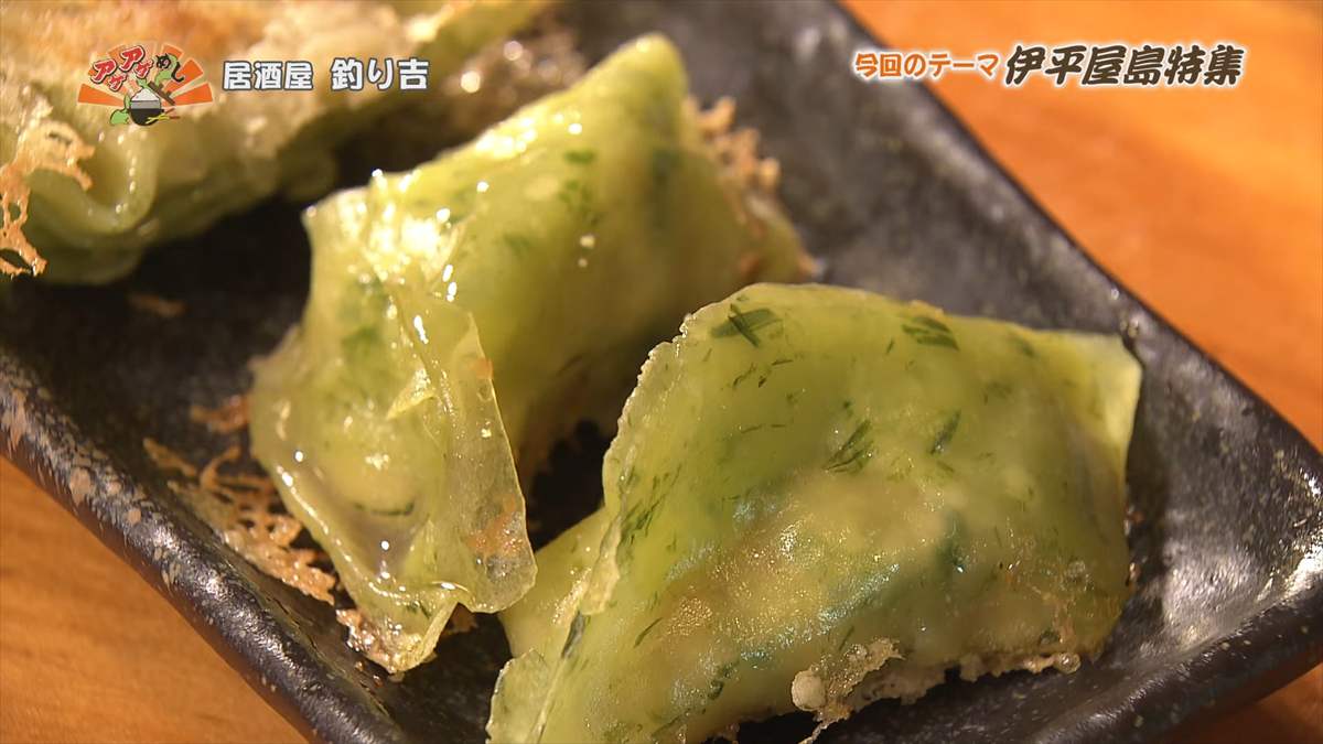 地元食材の創作ギョーザ！野草麺と楽しむ島ごはんセット「居酒屋 釣り吉 」（伊平屋村）