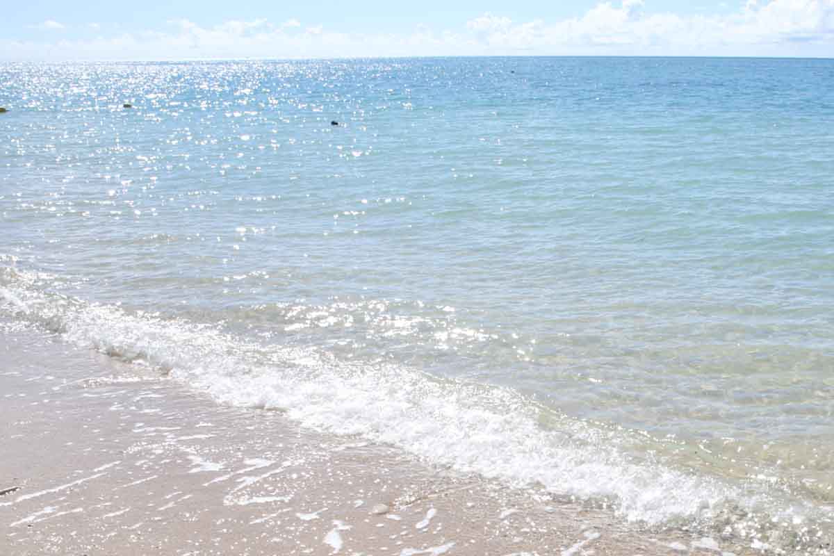 エメラルドグリーンの海と白い砂浜がまぶしい！那覇から気軽に行ける自然豊かな「新原ビーチ」（南城市）