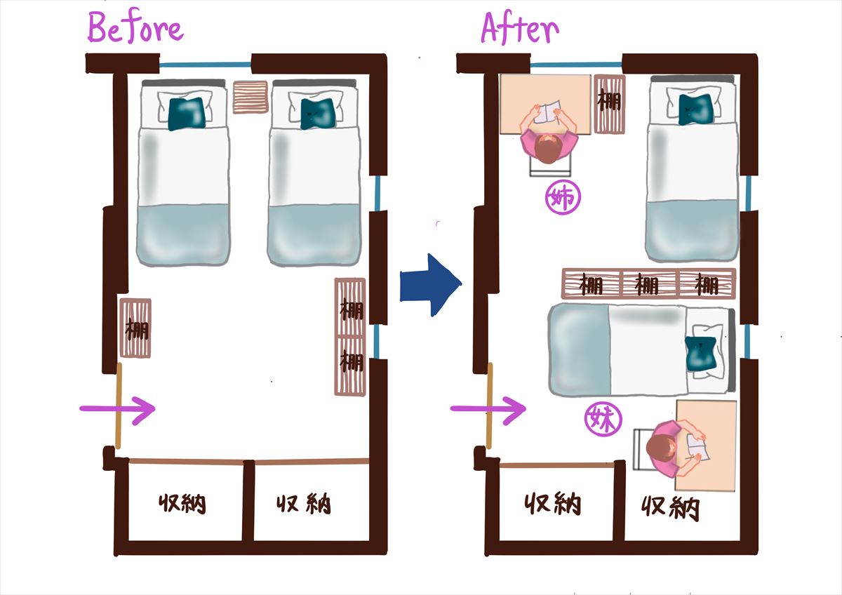 きょうだい喧嘩がなくなる部屋!?“一緒”と“ひとり”を両立する部屋アイデア【住まいコンサルタントまえうみさきこのお部屋の上手な使いかた】