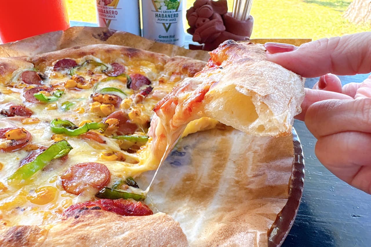 沖縄の絶景ピザスポット「ピザ喫茶 花人逢（かじんほう）」で過ごす至福の時間（本部町）