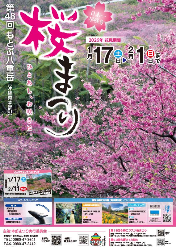 もとぶ八重岳桜まつり