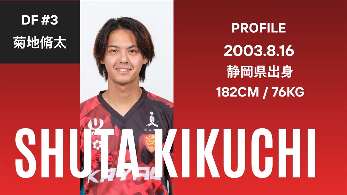 【ベンガラの誇り集結！FC琉球 選手名鑑2026】クリア総数199！若き闘将！背番号3・DF菊地脩太