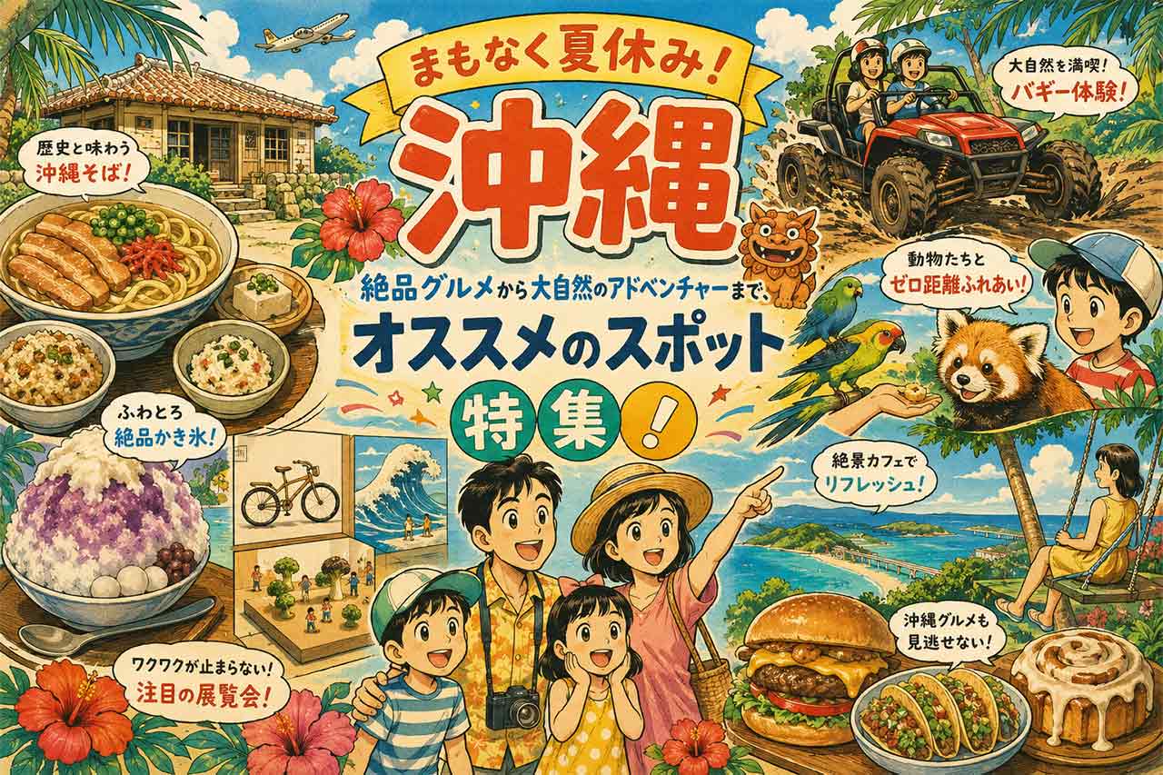 まもなく夏休み！絶品グルメから大自然のアドベンチャーまで、沖縄のオススメのスポット特集！