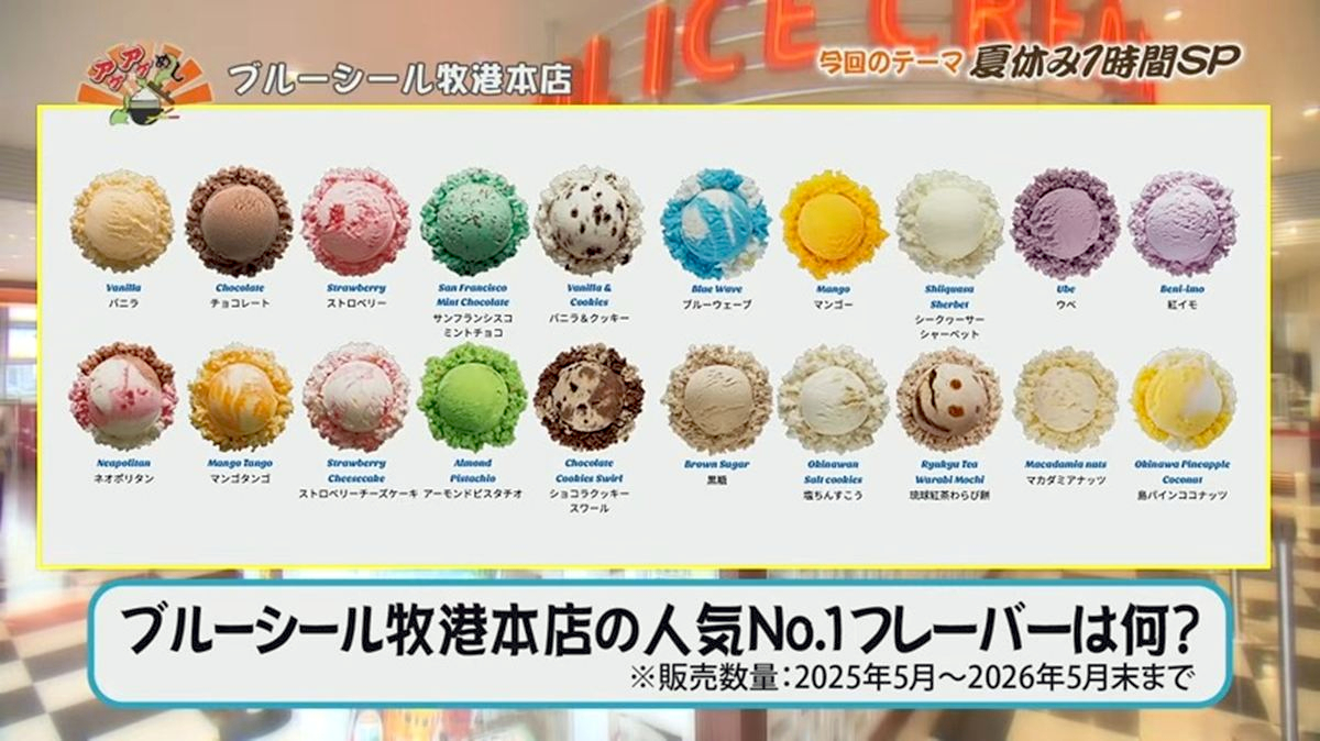 Alt：ブルーシール本店（浦添市牧港）｜OTV アゲアゲめし 2026年8月4日放送 　／