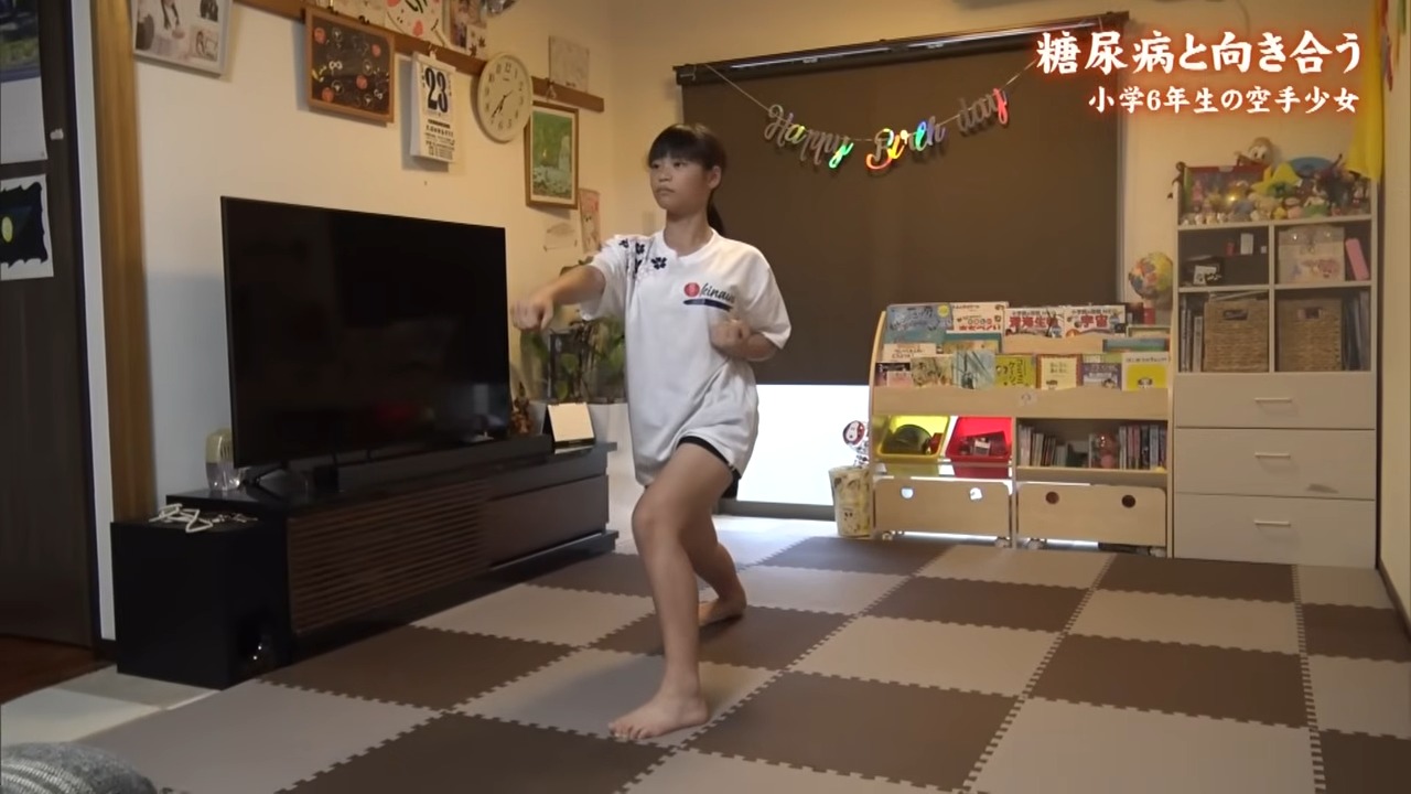 全国の舞台へ　１型糖尿病と闘いながら稽古に打ち込む空手少女のまなざし